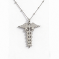 Silver Caduceus Necklace